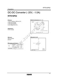 RTF010P02TL Datasheet Cover