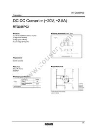 RTQ025P02TR Datasheet Cover
