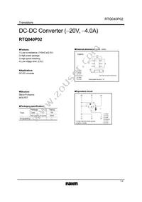 RTQ040P02TR Datasheet Cover