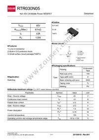 RTR030N05TL Datasheet Cover