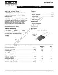 RURG30120 Datasheet Cover