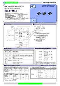 RX-8731LC:B3 PURE SN Datasheet Cover