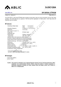 S-25C128A0I-J8T1U3 Datasheet Cover