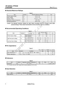 S-25C256A0I-T8T1U4 Datasheet Page 4