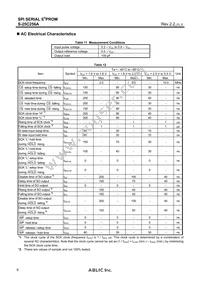 S-25C256A0I-T8T1U4 Datasheet Page 6