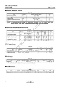 S-25C512A0I-J8T1U4 Datasheet Page 4