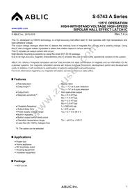 S-5743NBL9A-M3T4U Datasheet Cover