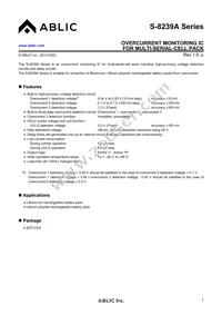 S-8239AAL-M6T1U Datasheet Cover