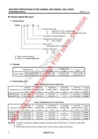 S-8243BAFFT-TB-G Datasheet Page 4