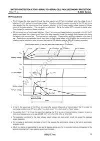 S-8244ABKFN-CFKT2S Datasheet Page 19