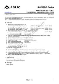 S-8253DAK-T8T1S Datasheet Cover