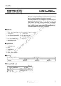 S-89220ACNC-1C1TFG Datasheet Cover