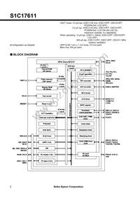 S1C17611D101000 Datasheet Page 2