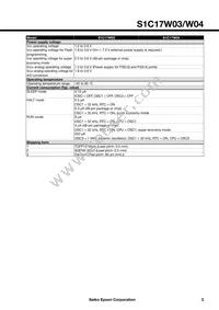 S1C17W04F101100-250 Datasheet Page 3