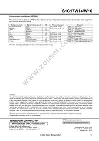 S1C17W16F102100-90 Datasheet Page 13