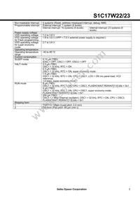 S1C17W22F00B100 Datasheet Page 3