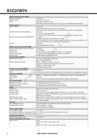 S1C31W74B201000-348 Datasheet Page 2