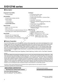 S1D13746F01A600-90 Datasheet Page 2