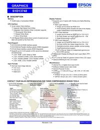 S1D13748F00A100-60 Datasheet Page 2