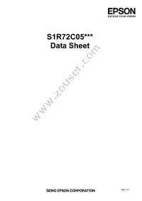 S1R72C05B10E100 Datasheet Cover