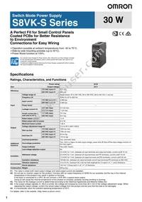 S8VK-S03024 Datasheet Cover