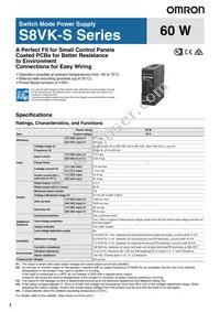 S8VK-S06024 Datasheet Cover