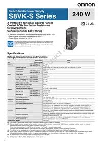 S8VK-S24024 Datasheet Cover