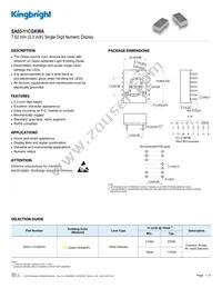 SA03-11CGKWA Datasheet Cover