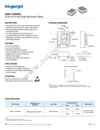 SA08-11SURKWA Datasheet Cover