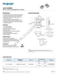 SA10-11SURKWA Datasheet Cover