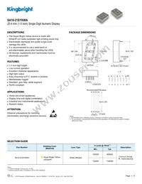 SA10-21SYKWA Datasheet Cover