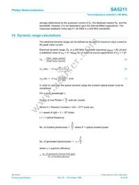 SA5211D/01 Datasheet Page 15