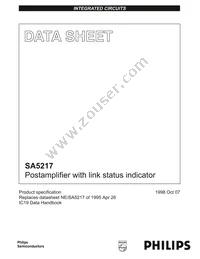 SA5217D/01 Datasheet Cover
