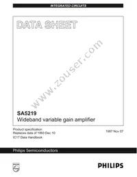 SA5219D Datasheet Cover