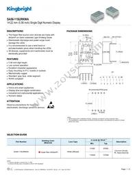 SA56-11SURKWA Datasheet Cover