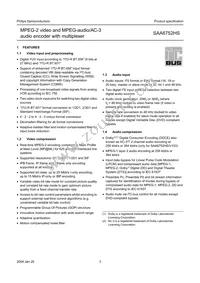 SAA6752HS/V103 Datasheet Page 3