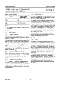 SAA6752HS/V103 Datasheet Page 18