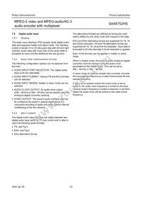 SAA6752HS/V103 Datasheet Page 23