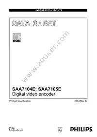 SAA7105E/V1/G Datasheet Cover