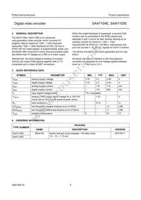 SAA7105E/V1/G Datasheet Page 4