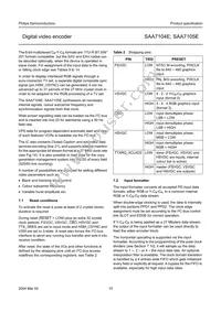 SAA7105E/V1/G Datasheet Page 10