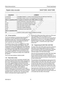 SAA7105E/V1/G Datasheet Page 18