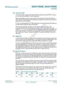 SAA7109AE/V1/G Datasheet Page 21