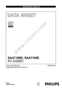 SAA7109E/V1 Datasheet Cover
