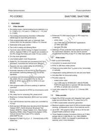 SAA7109E/V1 Datasheet Page 3