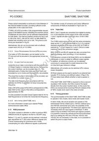 SAA7109E/V1 Datasheet Page 22