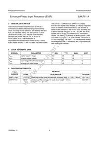 SAA7111AHZ/V4 Datasheet Page 4