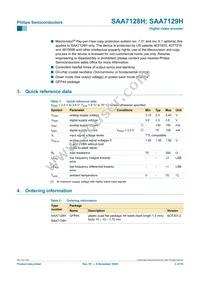 SAA7129H/V1 Datasheet Page 2
