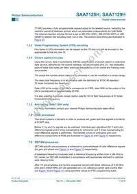 SAA7129H/V1 Datasheet Page 11