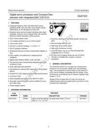 SAA7324H/M2B Datasheet Page 3